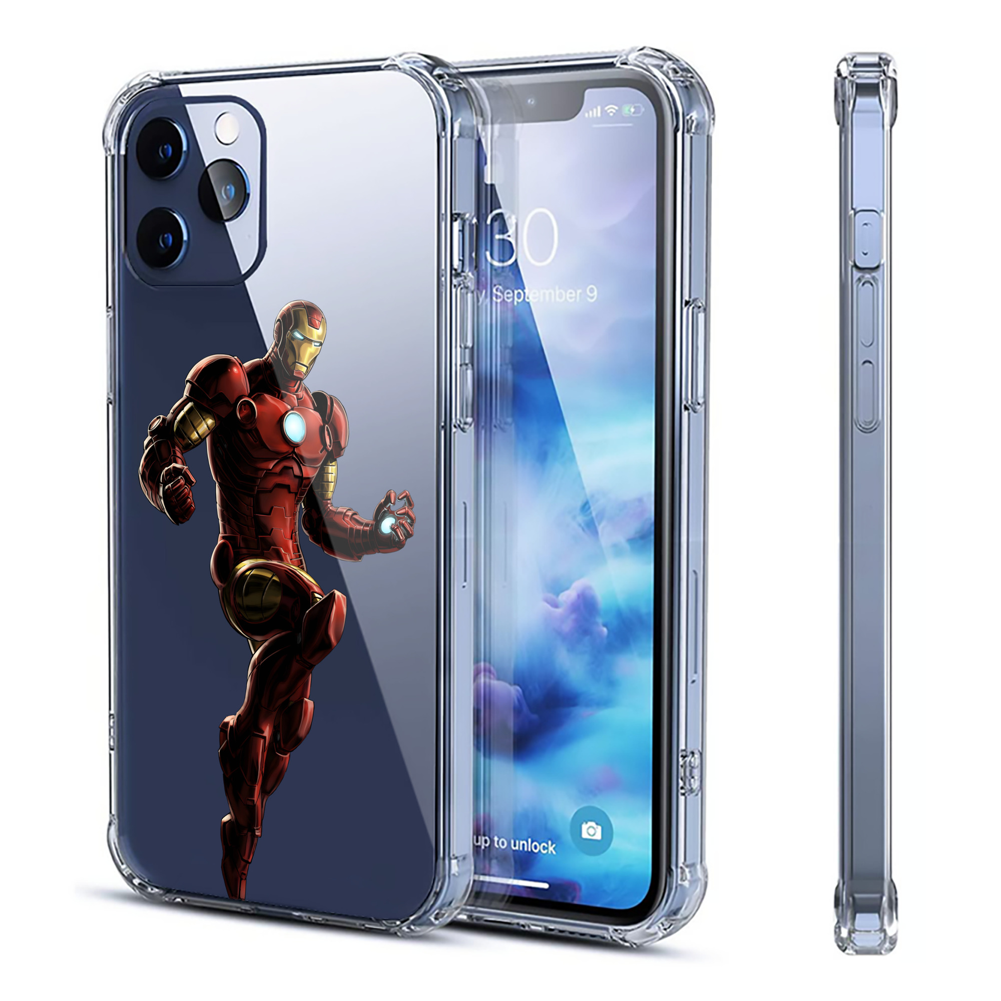 （画像用） アベンジャーズ The Avengers 【iPhone 12シリーズ対応】透明スマホケース（クリアソフトケース）